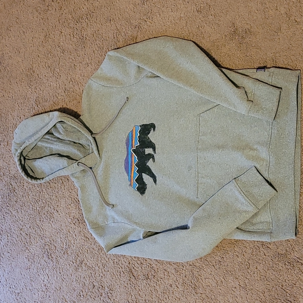 Mens small Patagonia Uprising bear hoodie